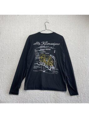 Vintage Mt. Kilimanjaro Tanzania Graphic Tee Long Sleeve Sz S Activewear Tech **